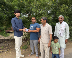 Distributing testing kits with local volunteers
